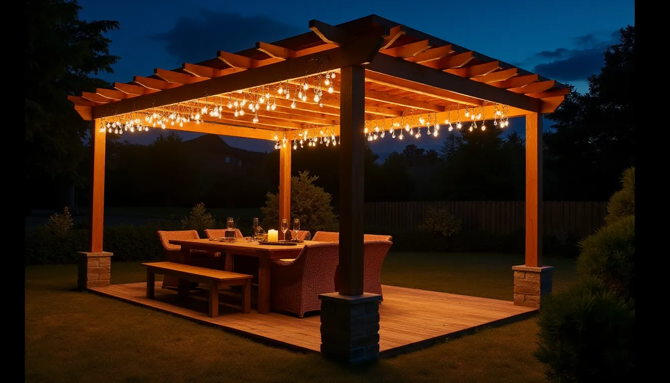 Image illustrant : Lumière pour Pergola : Guide Complet d’Éclairage 2026