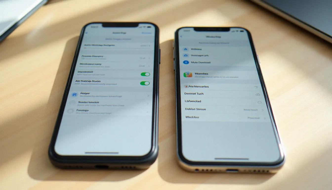 Comparaison des paramètres de téléchargement automatique WhatsApp sur Android et iOS pour comprendre pourquoi les photos WhatsApp apparaissent dans la galerie